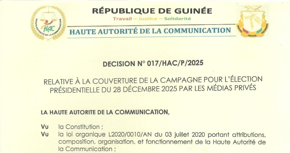 Fin de la campagne électorale : la Guinée entre dans le silence électoral