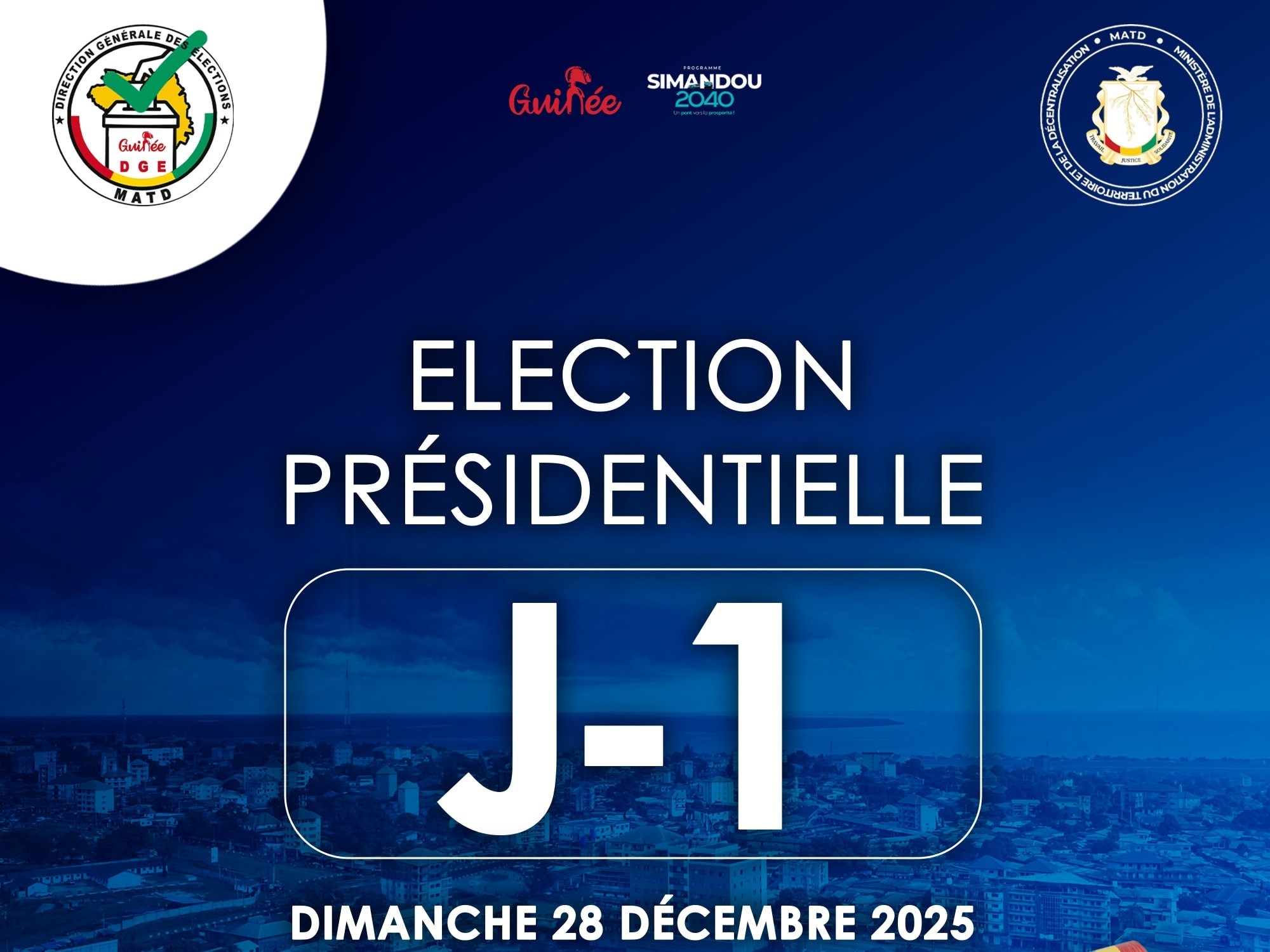 Le ministère de l’Administration du Territoire fixe les mesures de sécurité pour le scrutin présidentiel